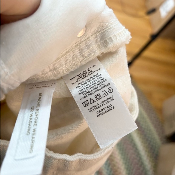 Loft curvy high waist straight crop jeans winter white size 4/27 - Picture 5 of 5